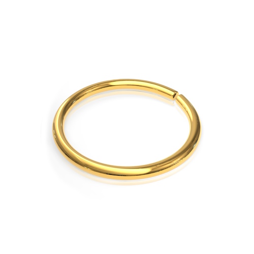 - Argola Nariz Torção Aço Gold Flexível - Produto Nacional